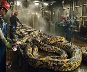 فرآوری مار / پرورش پیتون با کشاورزی یکپارچه: کاهش ظایعات افزایش درآمد