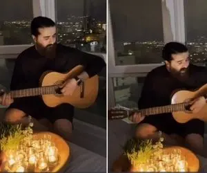 آواز خیابانی؛ ببینید این جذاب ریش بلند و مو دم اسبی چه رمانتیک از هوروش بند می خونه