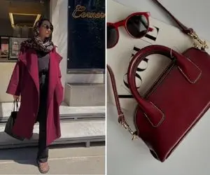 ایده استایل با رنگ آلبالویی ترند 1403 / آلبالو ترشه ولی تو با این تیپ قند و شکر میشی