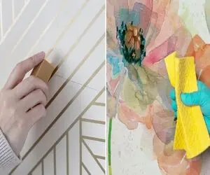 تمیز کردن کاغذ دیواری با جاروبرقی / یعنی به عقل جنم نمیرسید این کار بدون زحمت و دردسر