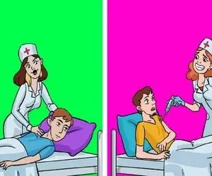 هوش تصویری؛ اگه زدی رو دست باهوشا سریع بگوکدوم از پرستارها آدم کٌشَن؟