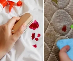 پاک کردن لکه خون تازه و قدیمی از روی تشک / نگران لکه قرمز نباش اینجوری محو افق میشه