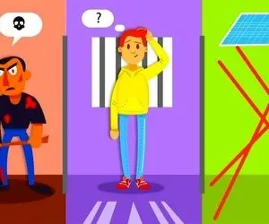 تست هوش تصویری؛ اگه ادعای باهوشیت میشه بگو بینیم راه فرار این آقای بیچاره کدومه؟