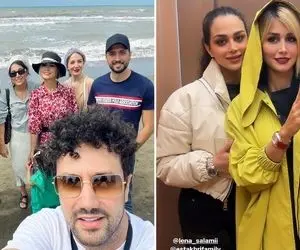 سِت چشم درار لاک و گوشی زنِ شاهرخ استخری چه لامصبش کرد؛ رفیقش مثل ناف اروپا پوشیده!