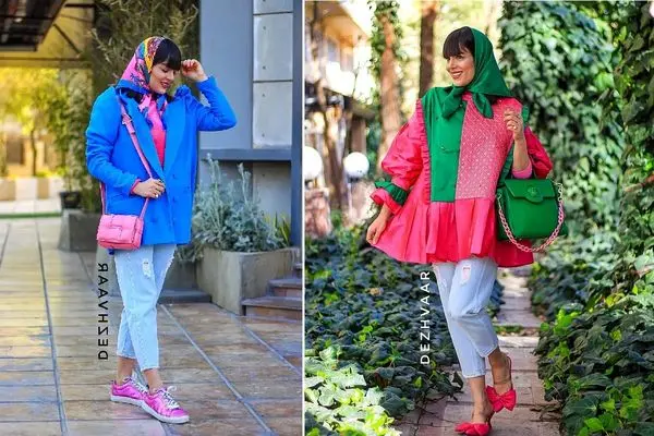 مانتوی رنگی