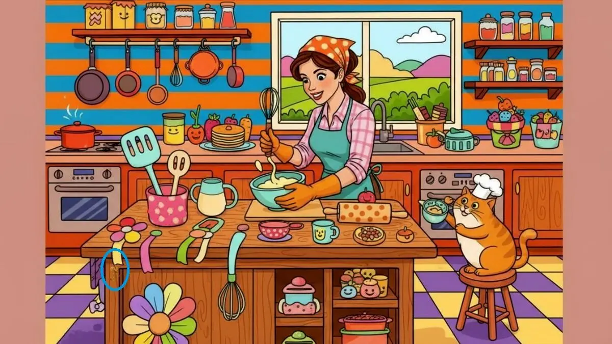 پاسخ-تست-بینایی-یافتن-دسته-کلید-در-آشپزخانه