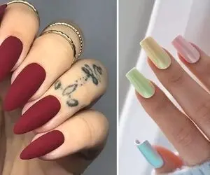 ایده های ژلیش ناخن طراحی مات / اگه از متفاوت بودن خوشت میاد اینجوری ذوق زده میشی