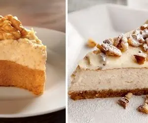 طرز تهیه چیز کیک گردویی / یه طعم عالی و دسری که بی نظیره