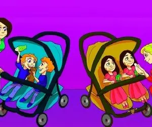 بازی فکری؛ اگه هوشت سوپر پاور بگو کدوم از مامانایی که بچه 2قلو دارن ثروتمندن