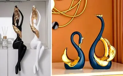 مجسمه های دکوری رومیزی ایده چیدمان خونه های لوکس؛ به این چیزای ریز دقت کن عالین