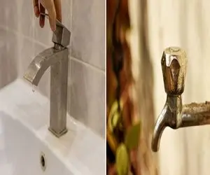 تمیز کردن شیرآلات با مواد طبیعی؛ اینم گفتم کی دیگه تمیز کنی بی فایده اس باید تعویض شن