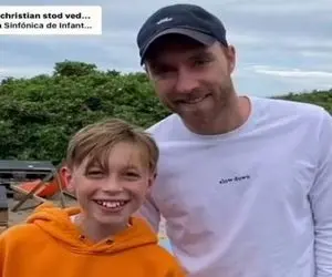 کریستین اریکسن برای اولین بار در ملاعام دیده شد