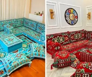 انواع مدل پشتی شاه نشین برای ساخت فضایی اصیل / اگه مبل نداری یا میخوای ایده جدید بزنی