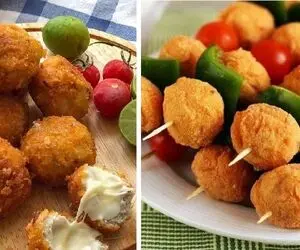 طرز تهیه توپک مرغ و سیب زمینی / یه فینگرفود جذاب که طعم و مزش بی نظیره