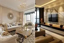 چیدمان ایده آل پذیرایی 20 متری؛ از محل قرارگیری مبلمان و فرم چینش تا تی وی روم شکیل