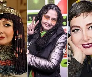 تاج گذاری "کتایون ریاحی" تو تولد پسرش با موهایی باز؛ جَو زلیخا بودن گرفته؟!
