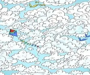 بازی فکری؛ بین اینهمه ابر پنبه ای بتونی گوسفند هپی فیس رو پیدا کنی بیناییت لایک داره