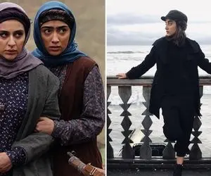 شلوار گت دار یاسمن معاوی بازیگر فیروزه چه کشیییده بالا؛ هنوز نرسیده ژست میاد واویلا!