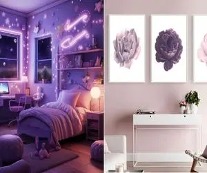 دکور اتاق خواب بنفش/ میخوای اتاقت رو اشرافی بچینی و حس آرامش بهت بده اینو امتحان کن