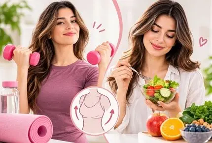 چیکار کنیم تا سینه شل و افتاده، بالا بیاد و گرد بشه؟ از روش پزشکی، تا ورزش و خوراکی