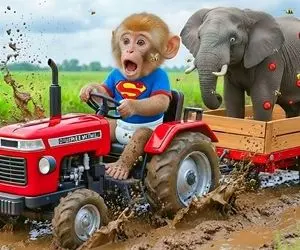 حیات وحش مصنوعی؛ میمون از خود گذشته فیل کرمو رو از شر زنبورا نجات داد