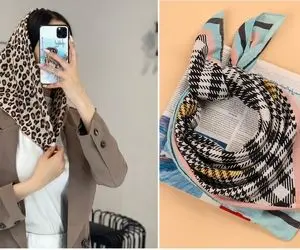 هنوزم فقط شال و روسری سر میکنی؟ اشتباه میکنی؛ بدو که کلی ایده ناز با مینی اسکارف دارم