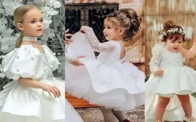 مدل های لباس عروس بچه گانه؛ پرنسس کوچولوت با اینا قند مجلسه خودت از ذوقش هوشت میپره