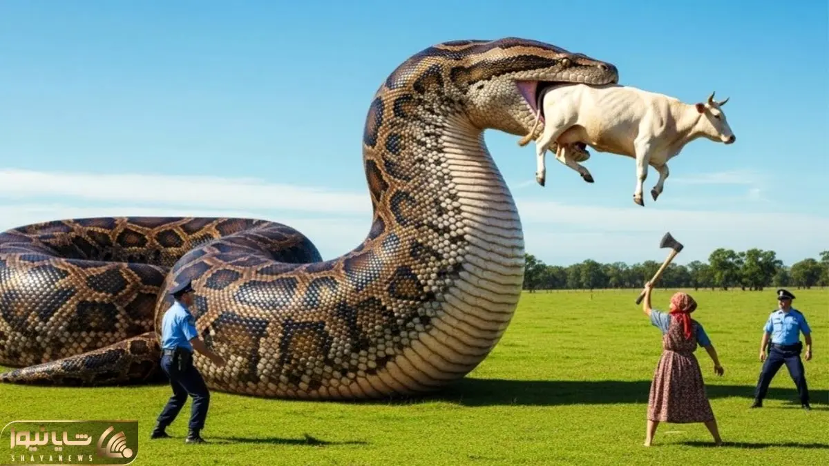 حیات وحش مصنوعی؛ مبارزه تیم نجات با پیتون غول برای نجات گاو مادر