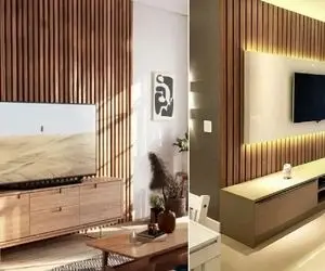 طراحی ترمووال پشت تی وی وال / یجور دیوار پشت تلویزیون خوشگل میشه هیشکی فیلمو نبینه