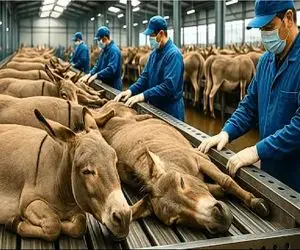 فرآوری خر؛ خر از کرگی دم نداشت، میبرنش سلاخخونه بزارنش لا نون میل کنن