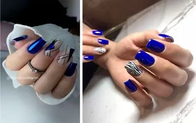 11 طراحی خوشگل و شیک با لاک آبی کاربنی؛ تنها رنگی که میتونه کل استایلت رو تو چشم کنه