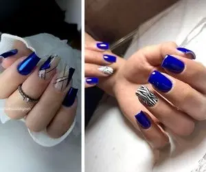 11 طراحی خوشگل و شیک با لاک آبی کاربنی؛ تنها رنگی که میتونه کل استایلت رو تو چشم کنه