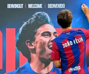 (عکس) مراسم معارفه کانسلو و فلیکس در بارسلونا