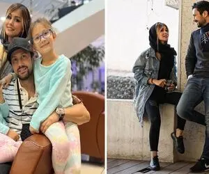 "زن شاهرخ استخری" با پول طلافروشی کیف خرید میلیاردی / تولد حسرت برانگیز دختراشونو