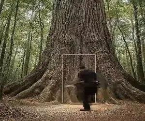 معماری خلاقانه؛ تنه ی درخت چندین هزار ساله رو تخلیه کرد خونه ی هابیل قابیل ساخت توش