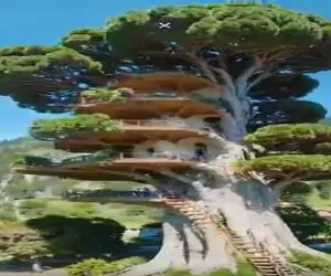 معماری خلاقانه؛ خونه درختی ساختن طبقه بالایی زندگی میکنن پایینی رستوران زدن کار میکنن