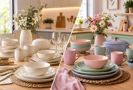 ایده آل ترین رنگها برای ظروف خانه نوعروس؛ انتخابی منطقی اما خوشگل برای دکوراسیونی ناب