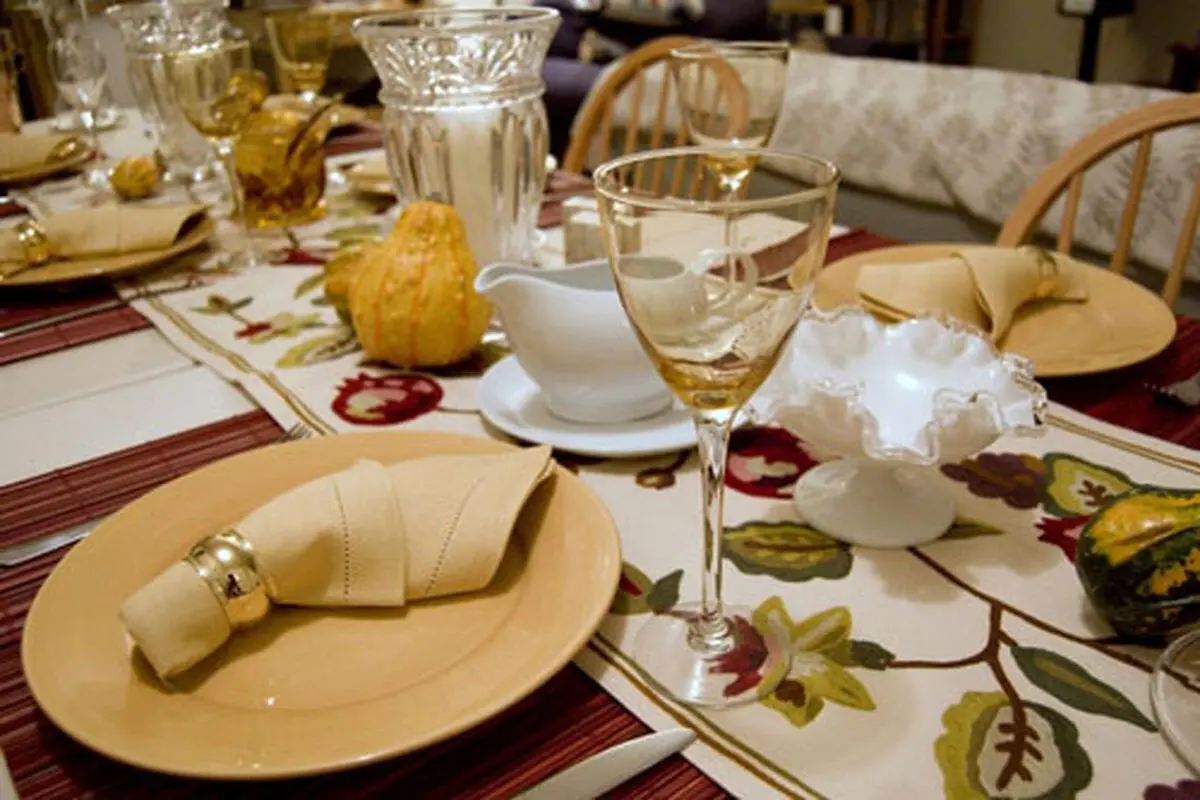 نحوه چیدمان میز شام