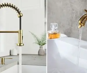 ترفندای خونگی تمیز کردن شیرآلات؛ سه سوته از شر لکه مَکه های شیرآلات طلایی خلاص شید