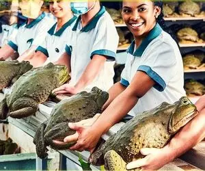 کارخانه حیوانات؛ قورباغه رو از تخم اینقدر چاق می کنن تا بشه یه گوله گوشت و بعد بخورن