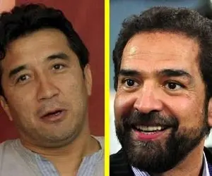 دعوا و درگیری خداداد عزیزی و کریمی در تلویزیون + ویدیو