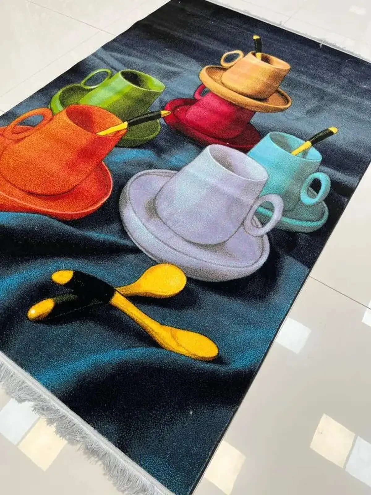 ست کردن فرش آشپزخانه با کابینت