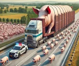 فرآوری خوک؛ خوک حرومی صورتی شد 350 کیلو بعد کارواش بردنش سلاخ خونه ساندویچ شه