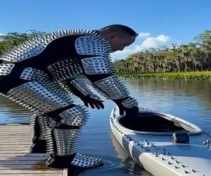 معماری طبیعت؛ مرد با لباس آهنی رفت وسط آمازون شیر دستشو گاز گرفت این بر و بر نگاه کرد