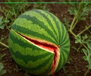 کشاورزی نوین؛ برای اینکه هندونه آب زیاد جذب نکنه نترکه با خلال دندون زخمیش کردن