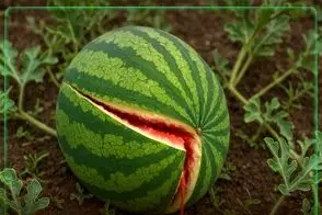 کشاورزی نوین؛ برای اینکه هندونه آب زیاد جذب نکنه نترکه با خلال دندون زخمیش کردن