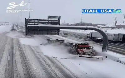 آهن آلات ابرقدرت؛ ماشین برف روب ساختن جوری جاده رو لیس زد که انگار هیچ وقت برف نیومده