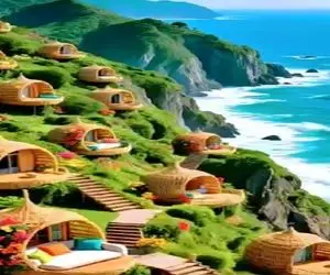 معماری خلاقانه؛ هتل کوهی با ویو دریا ساختن مرده ببینه زنده شده تصورش از بهشت عوض میشه