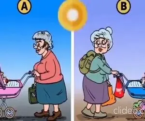 هوش تصویری؛ اگه عند باهوشایی بگو کدوم از این مادر بزرگ ها واقعی نیست و دزد بچست؟