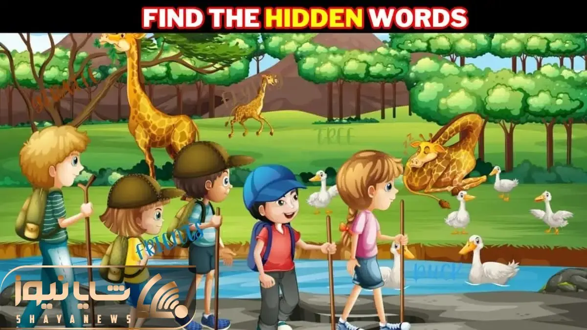 بازی فکری؛ اگه تو اهل هوش از همه جلو تری بیا 5 کلمه پنهان تو این عکس رو پیدا کن